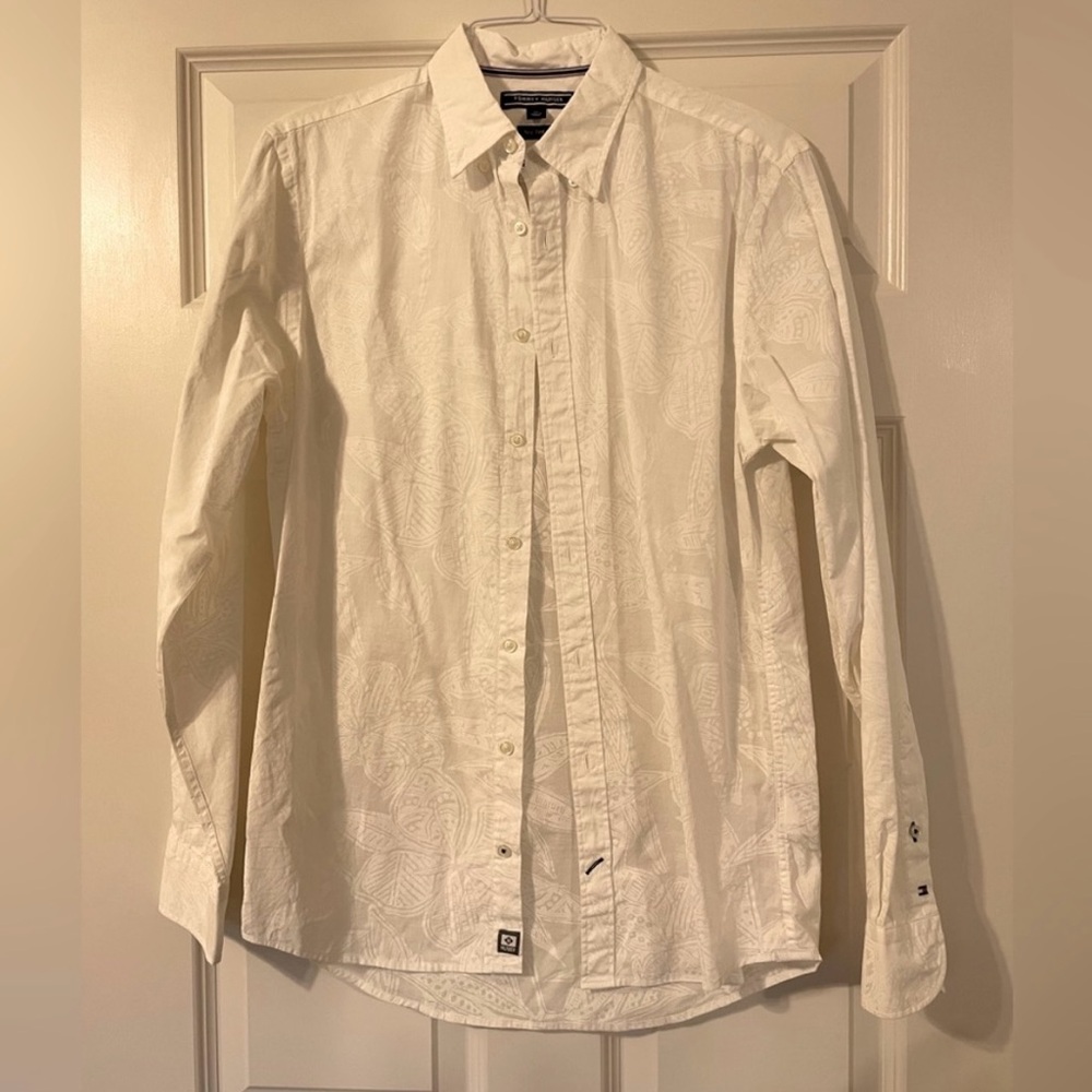 Tommy Hilfiger White Casual Button Down Shirt